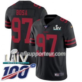 Maillot Homme San Francisco 49ers Nick Bosa 97 Nike Noir 100th 2020 Super Bowl LIV